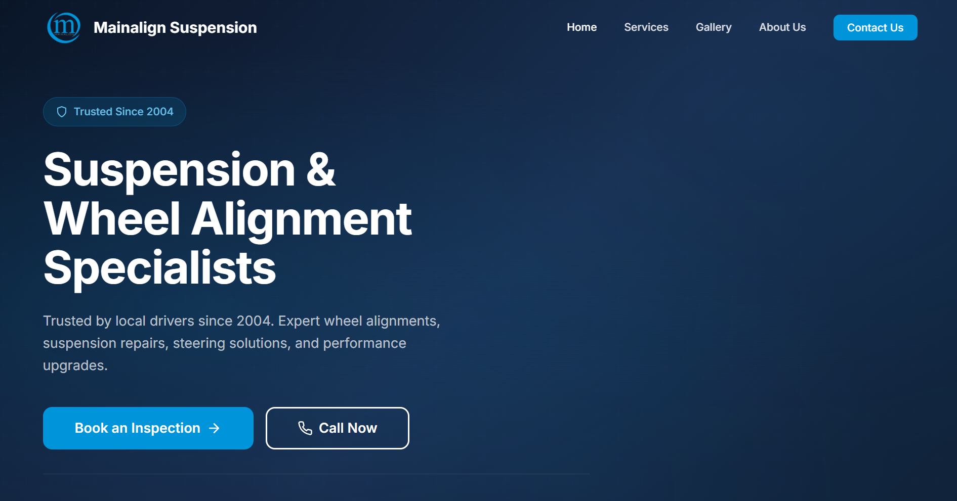 Mainalign Suspension website preview
