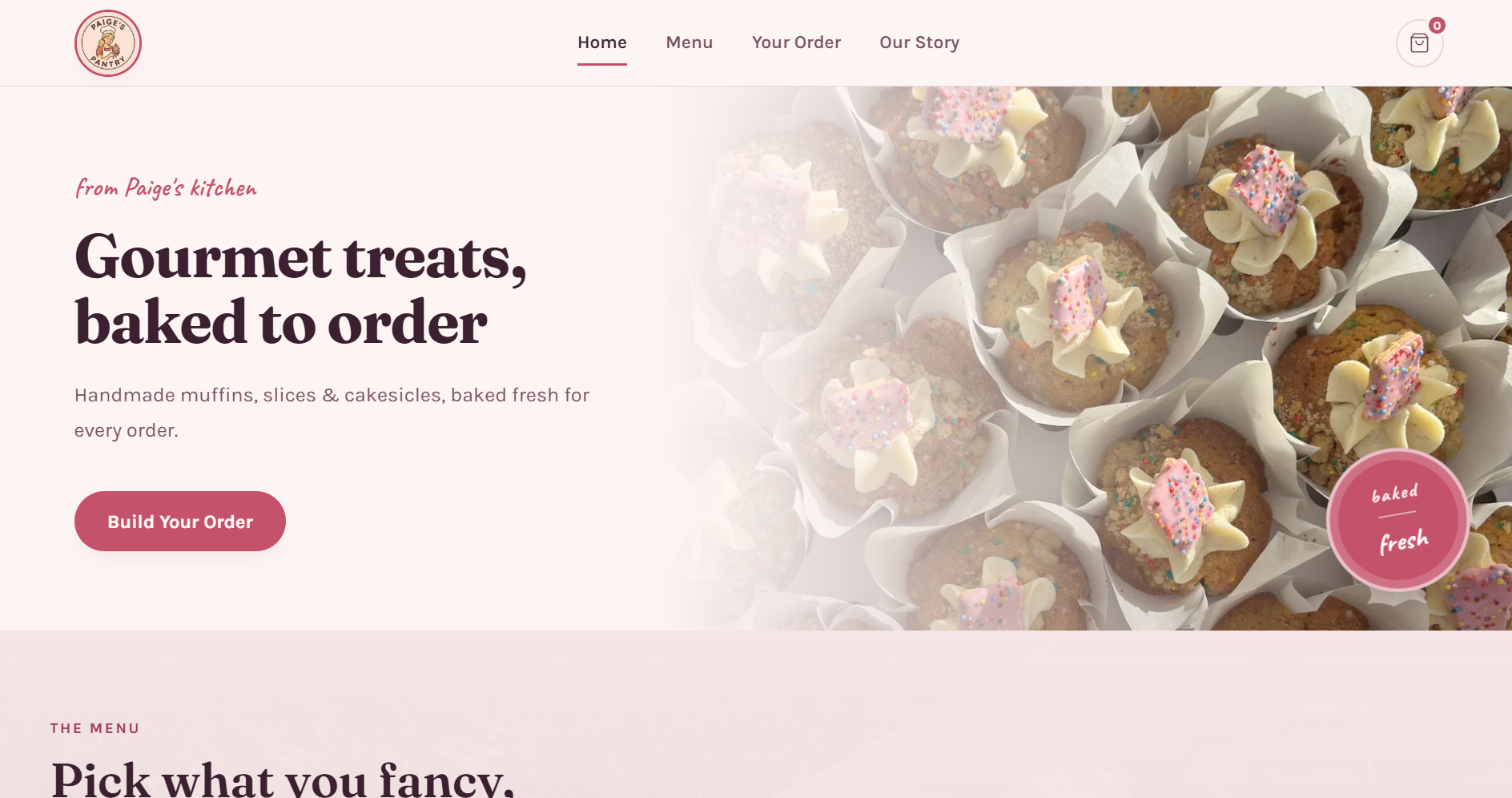Paige's Pantry website preview